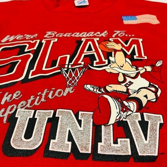 Vintage 1990 UNLV Rebels Basketball Crewneck Sweater - Picture 3 of 8